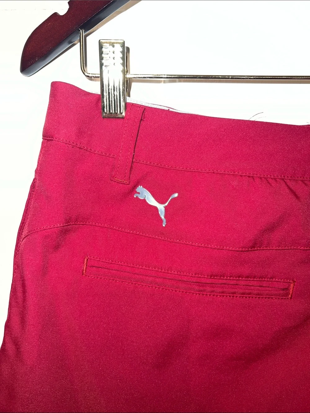 Puma Men's Red Athletic Chino Shorts